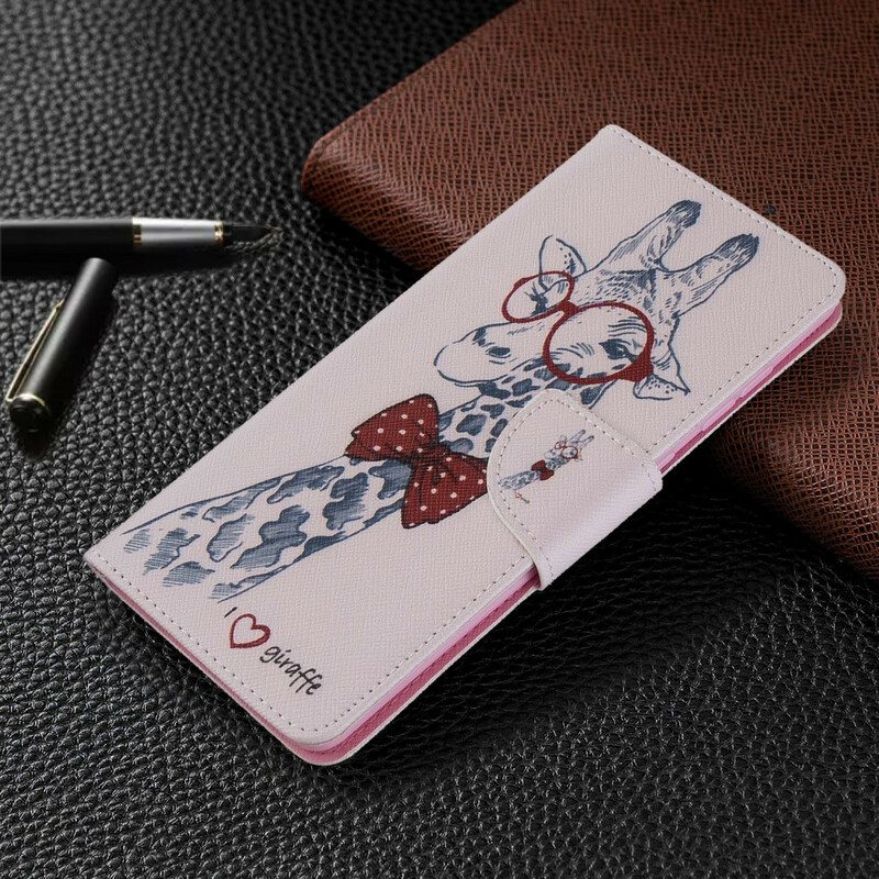 Flip Case Samsung Galaxy A71 Taitava Kirahvi