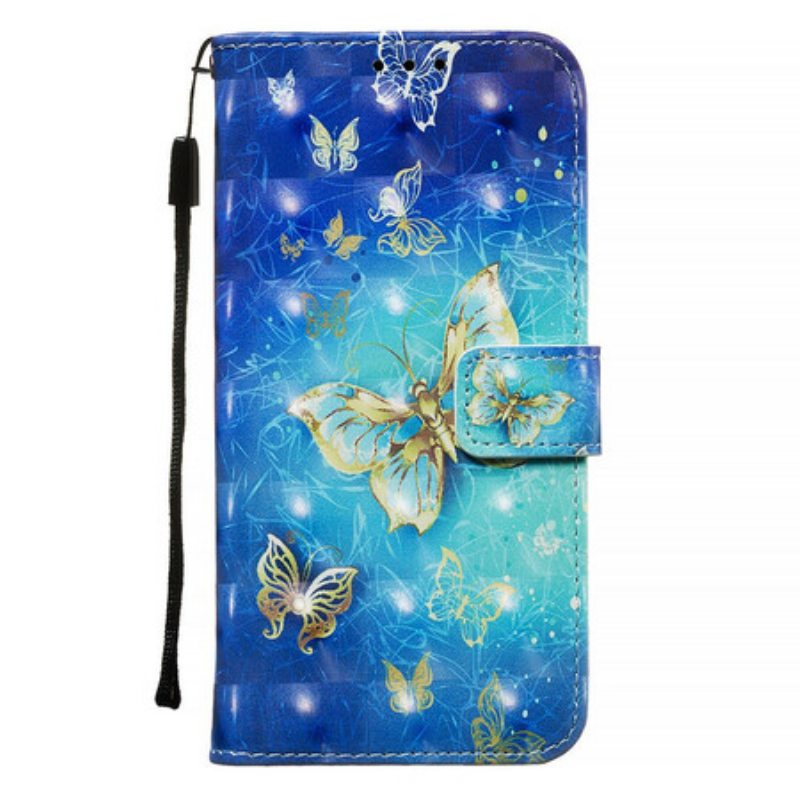 Kotelot Samsung Galaxy A71 Golden Butterflies Kaulanauha