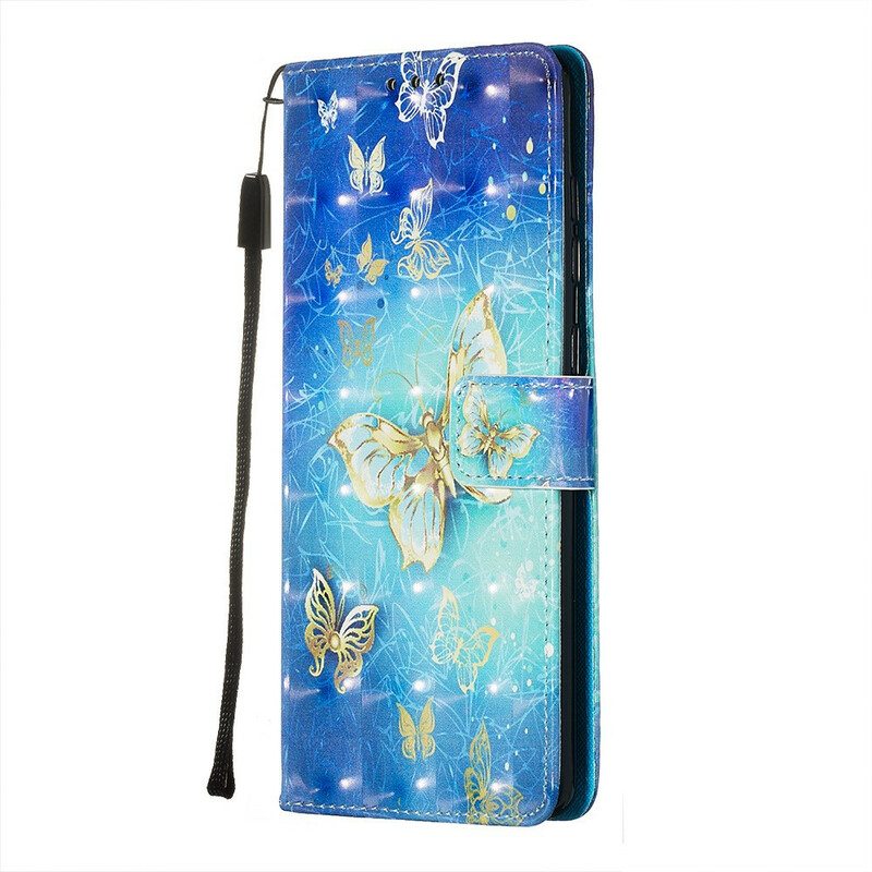 Kotelot Samsung Galaxy A71 Golden Butterflies Kaulanauha