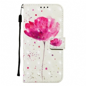 Kuori Flip Case Samsung Galaxy A71 Akvarelli Unikko