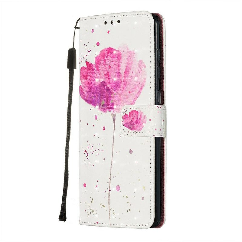 Kuori Flip Case Samsung Galaxy A71 Akvarelli Unikko