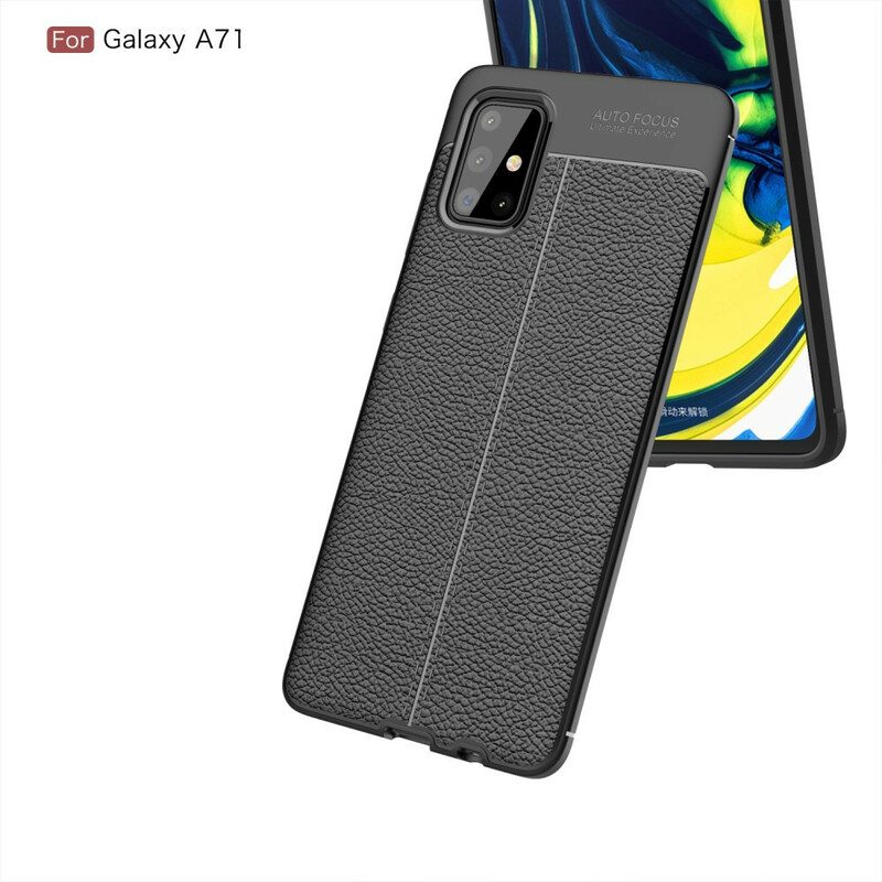 Kuori Samsung Galaxy A71 Kaksilinjainen Litsi-nahkaefekti