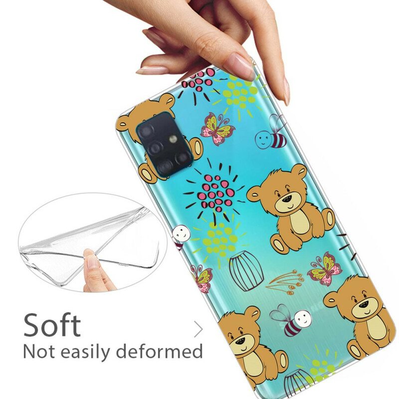 Kuori Samsung Galaxy A71 Teddy Bears Toppi