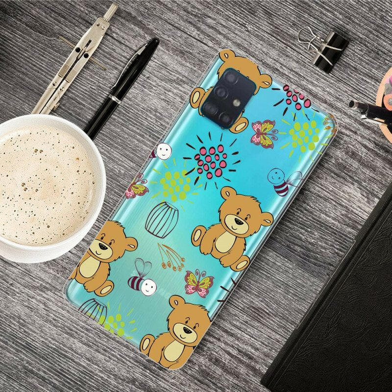 Kuori Samsung Galaxy A71 Teddy Bears Toppi