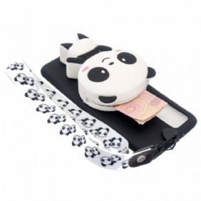 Kuori Samsung Galaxy A53 5G 3d Panda Karbiininauhalla