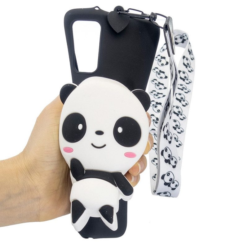 Kuori Samsung Galaxy A53 5G 3d Panda Karbiininauhalla