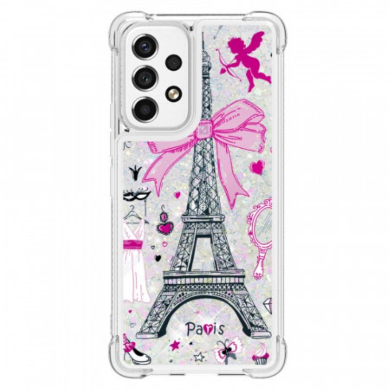 Kuori Samsung Galaxy A53 5G Eiffel-tornin Paljetteja