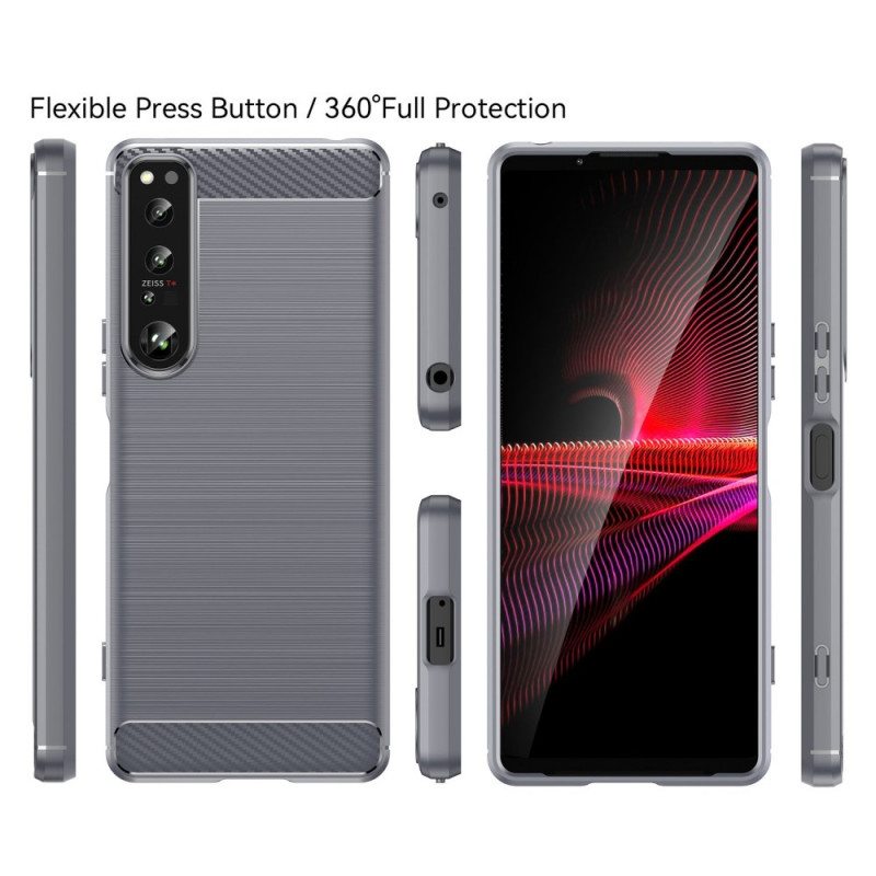 Case Sony Xperia 1 IV Harjattua Hiilikuitua