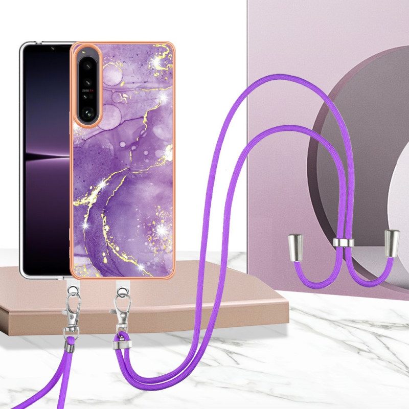 Case Sony Xperia 1 IV Kiristysnyörillä Marmorijohdolla