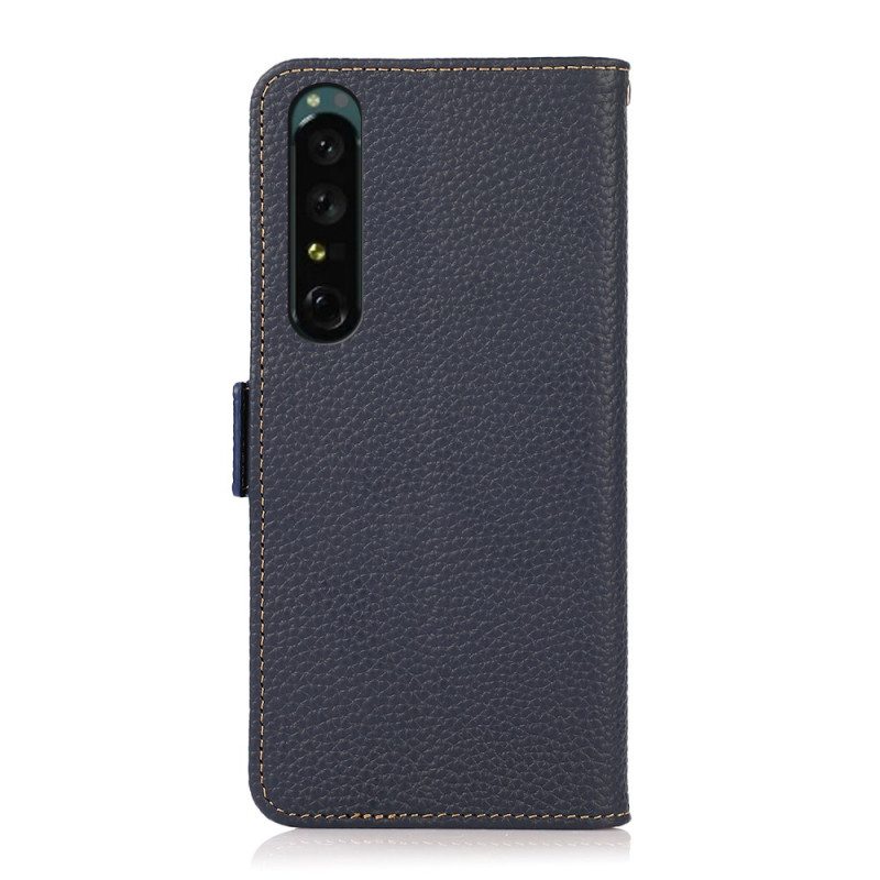 Flip Case Sony Xperia 1 IV Litsi Nahka Khazneh Rfid