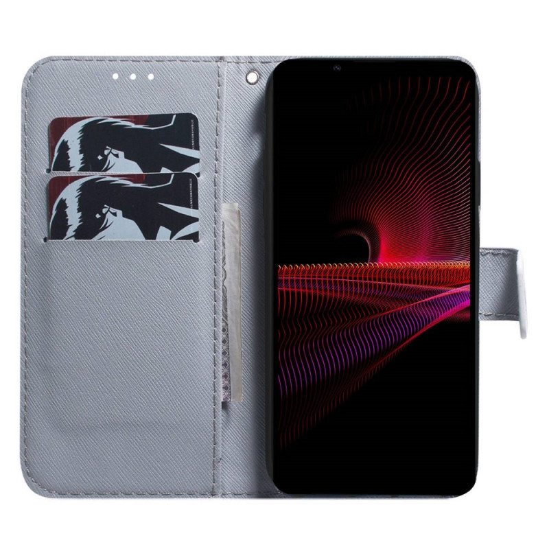 Flip Case Sony Xperia 1 IV Suojaketju Kuori Thong Koira