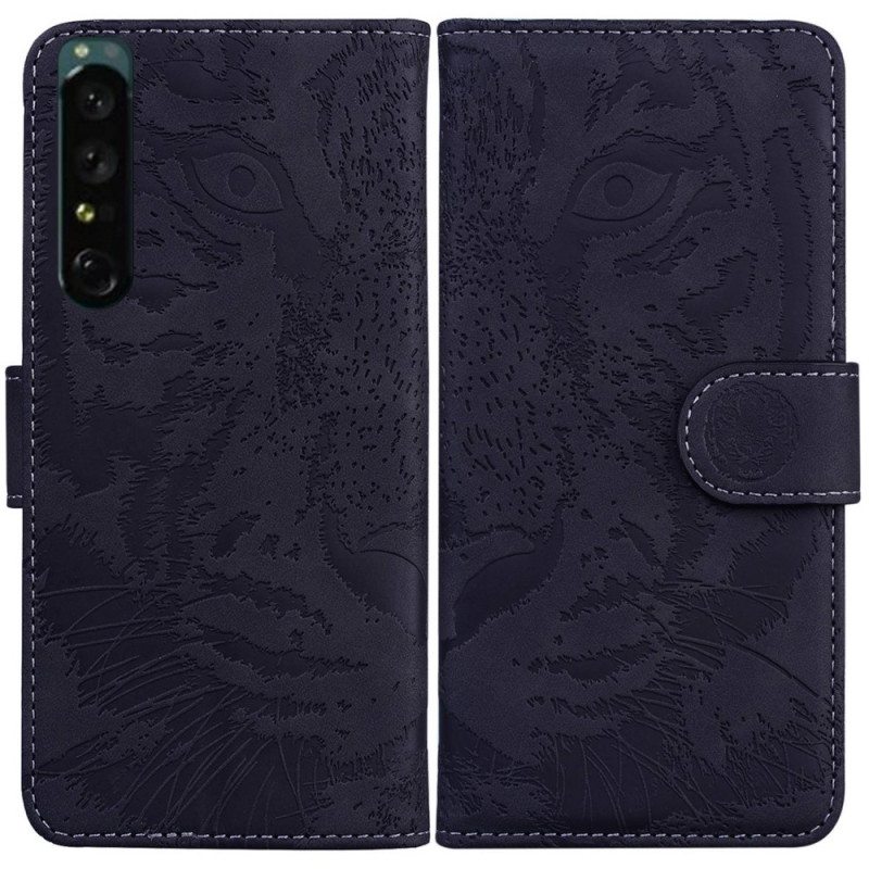 Flip Case Sony Xperia 1 IV Tiger Print