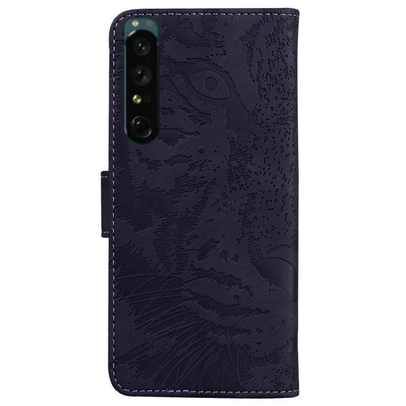 Flip Case Sony Xperia 1 IV Tiger Print