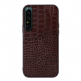 Kuori Sony Xperia 1 IV Aito Crocodile Texture -nahka