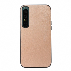 Kuori Sony Xperia 1 IV Faux Leather Puun Rakenne