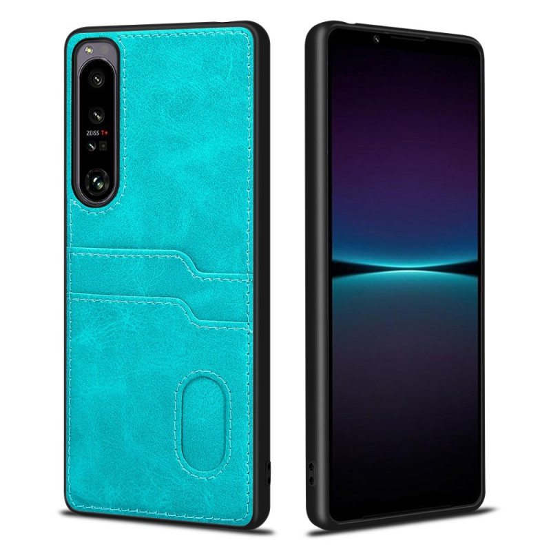 Kuori Sony Xperia 1 IV Kaksinkertainen Korttikotelo