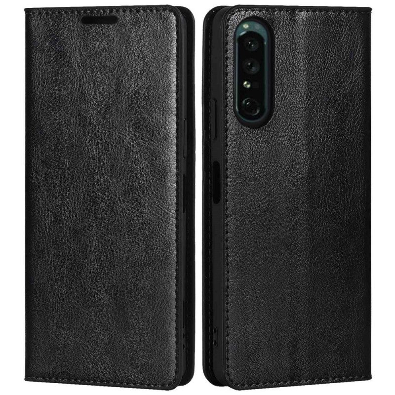 Puhelinkuoret Sony Xperia 1 IV Kotelot Flip Aitoa Nahkaa