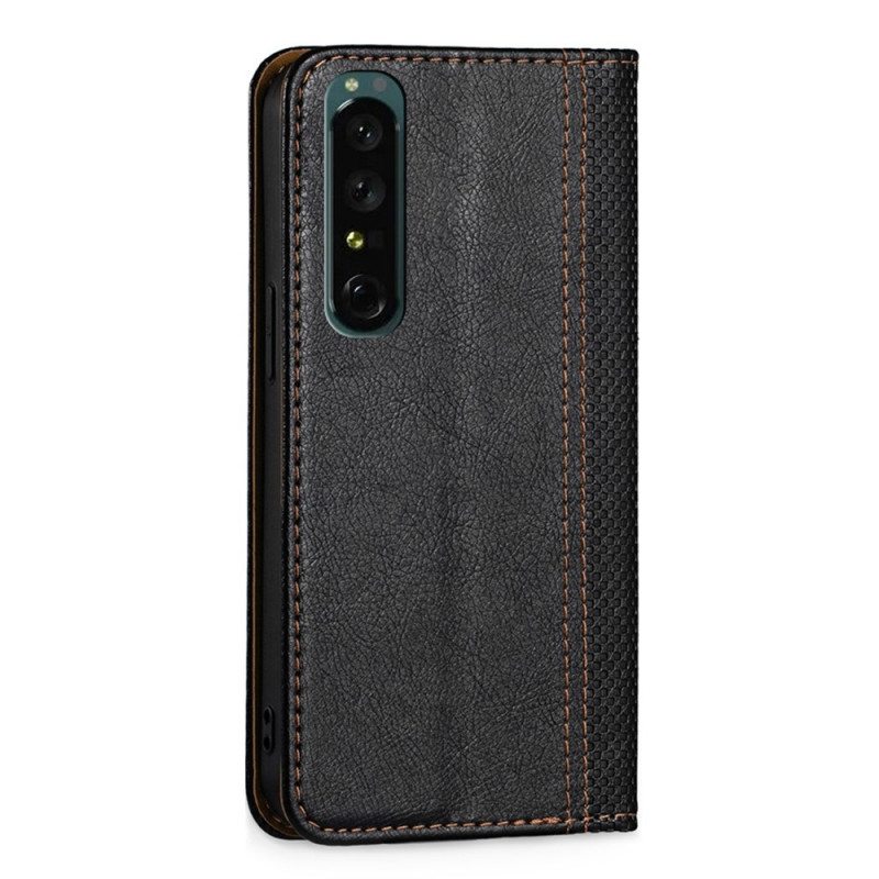 Puhelinkuoret Sony Xperia 1 IV Kotelot Flip Vintage Keinonahkaa