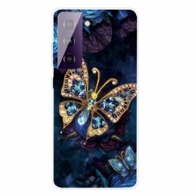 Case Samsung Galaxy S21 FE Erilaisia Perhosia