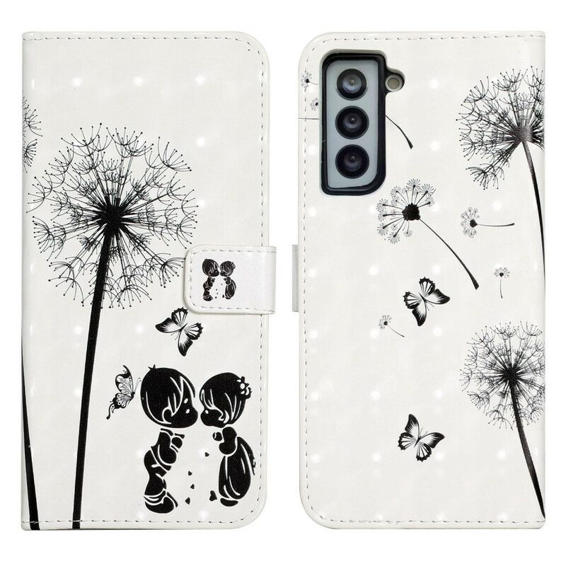 Flip Case Samsung Galaxy S21 FE Baby Love Dandelion