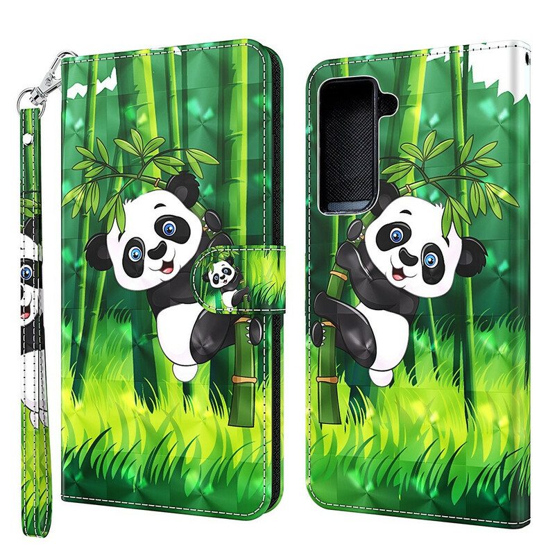 Kotelot Samsung Galaxy S21 FE Panda Ja Bambu