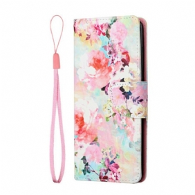 Kotelot Samsung Galaxy S21 FE Suojaketju Kuori Vintage Strappy Floralies