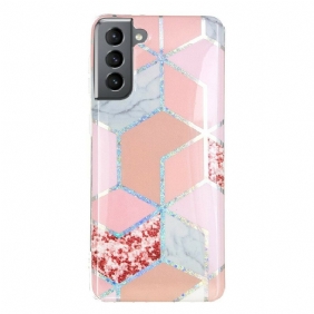 Kuori Samsung Galaxy S21 FE Glitter Design Marble