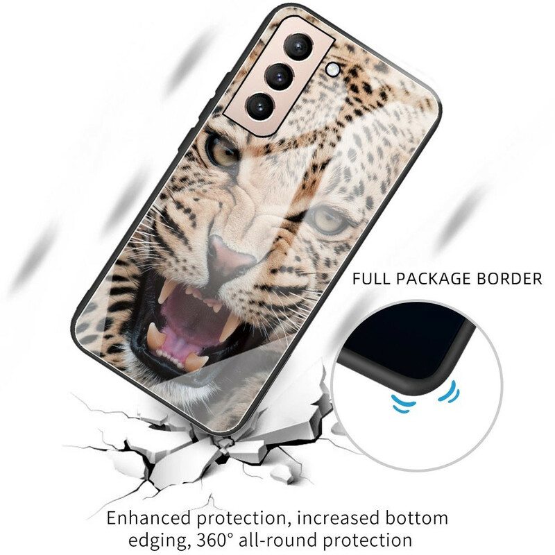 Kuori Samsung Galaxy S21 FE Leopard Karkaistu Lasi