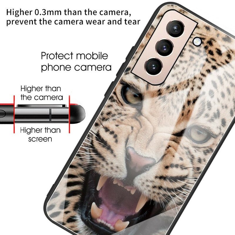 Kuori Samsung Galaxy S21 FE Leopard Karkaistu Lasi