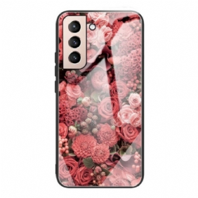 Kuori Samsung Galaxy S21 FE Rose Flowers Karkaistu Lasi