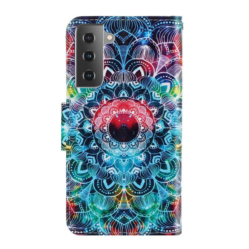 Nahkakotelo Samsung Galaxy S21 FE Mandala Taivaalla