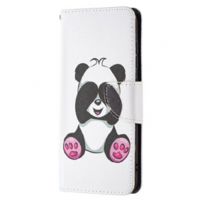 Nahkakotelo Samsung Galaxy S21 FE Panda Hauskaa