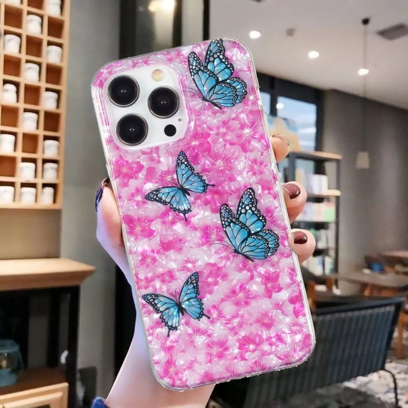 Case iPhone 15 Pro Max Kukkia Ja Perhosia