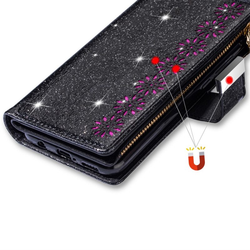 Kotelot iPhone 15 Pro Max Glitteriä Kolikkopussilla