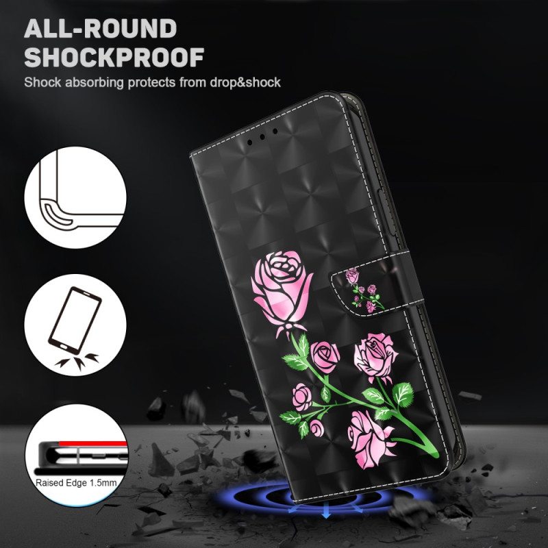 Kotelot iPhone 15 Pro Max Suojaketju Kuori Strap Roses