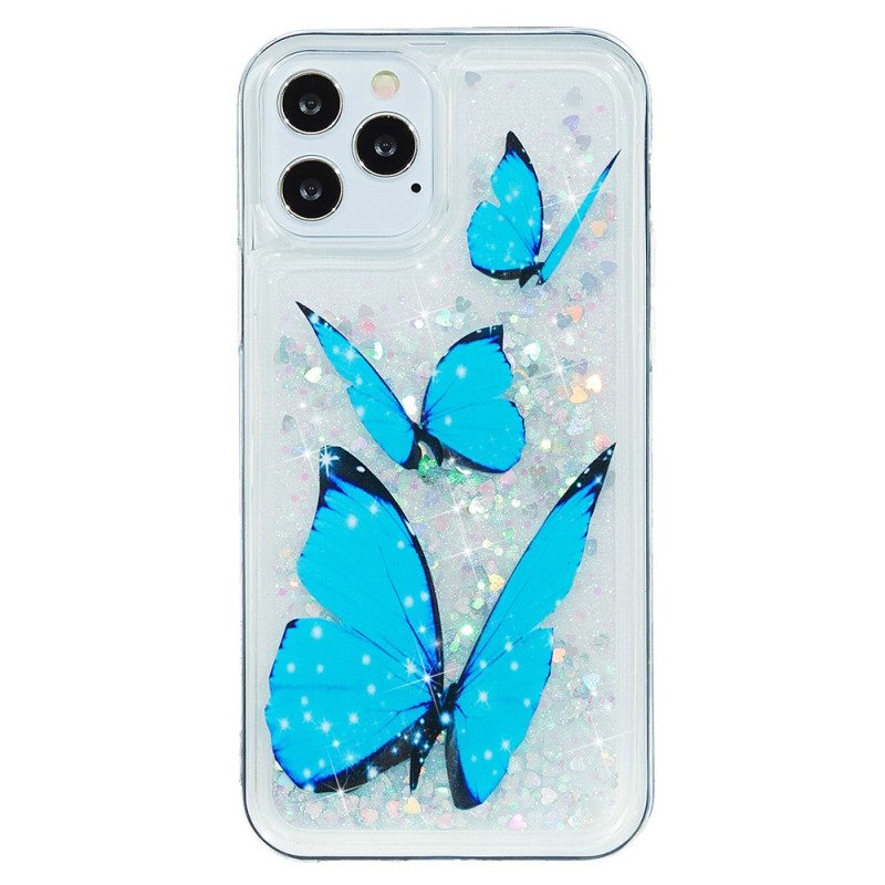 Kuori iPhone 15 Pro Max Perhoset Glitter