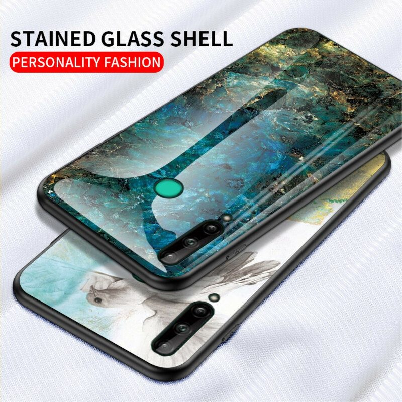 Case Huawei Y7p Premium Värit Karkaistu Lasi