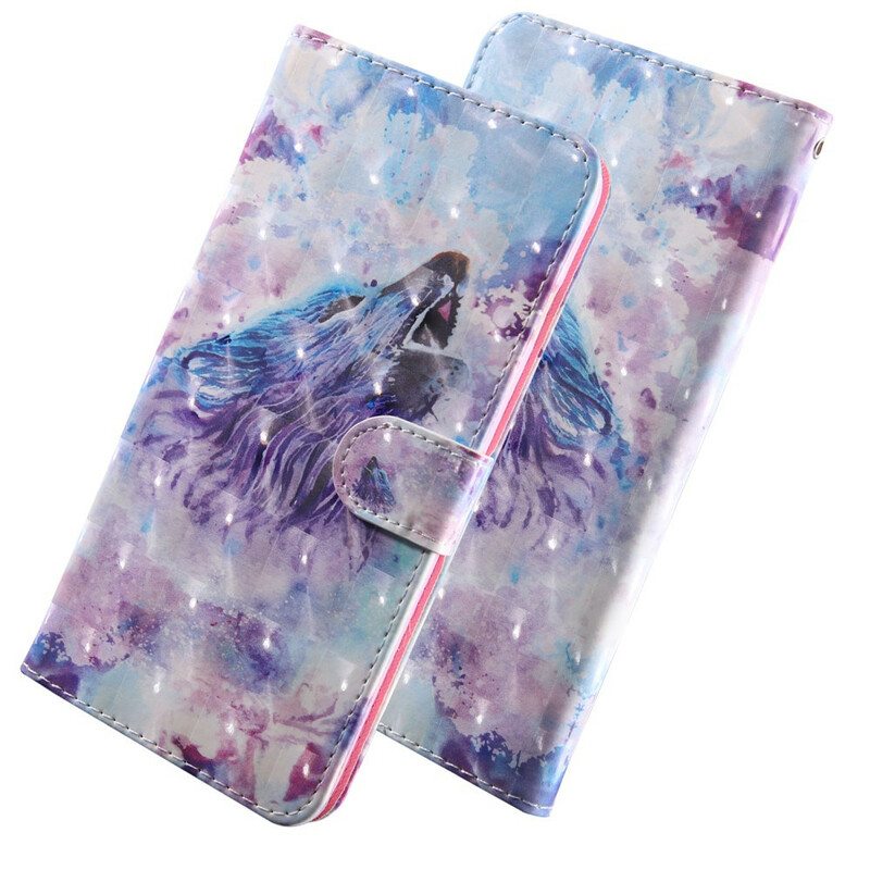 Flip Case Samsung Galaxy A51 5G Vesiväri Wolf