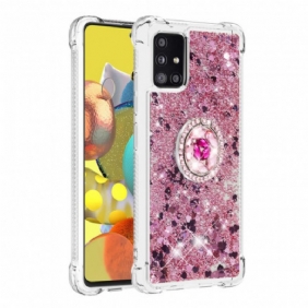 Kuori Samsung Galaxy A51 5G Paljetteja Rengastuella