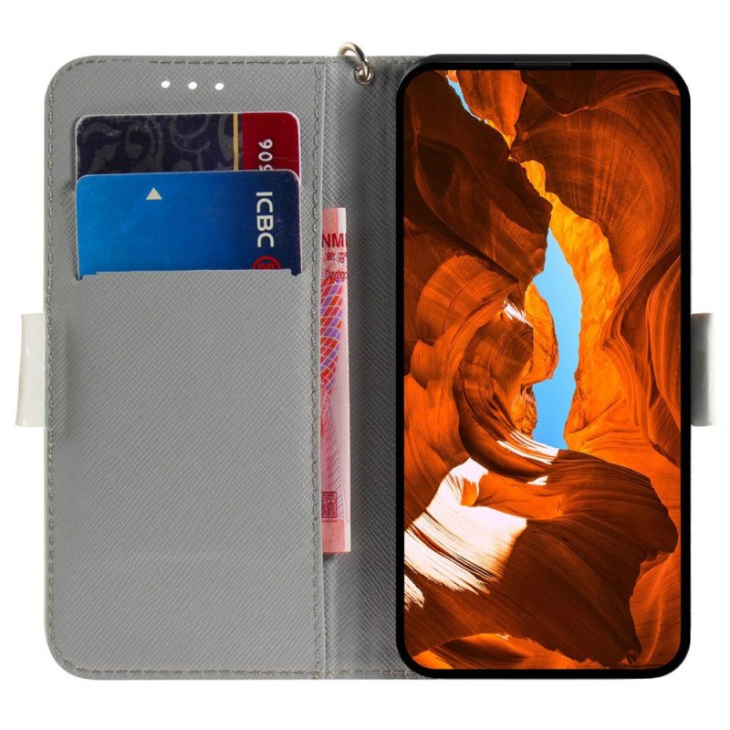 Flip Case Oppo Reno 7 Suojaketju Kuori Thong Koira