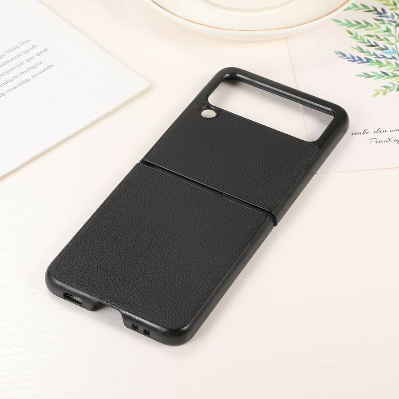 Case Samsung Galaxy Z Flip 3 5G Kotelot Flip Aitoa Litsi-nahkaa