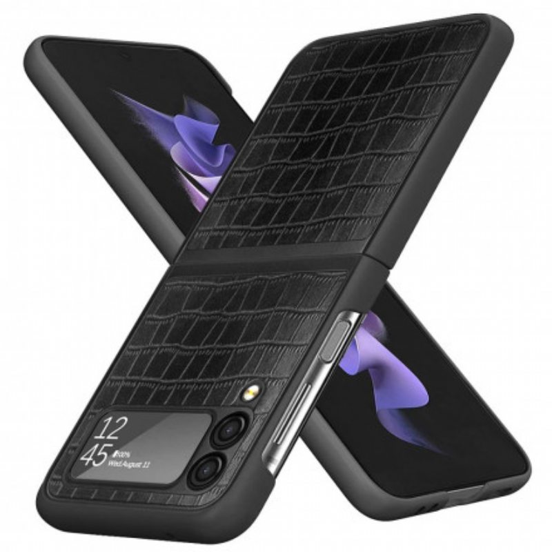 Case Samsung Galaxy Z Flip 3 5G Kotelot Flip Krokotiilin Ihotyyli