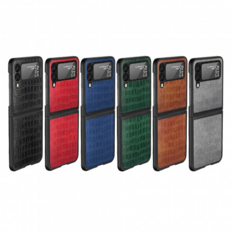 Case Samsung Galaxy Z Flip 3 5G Kotelot Flip Krokotiilin Ihotyyli