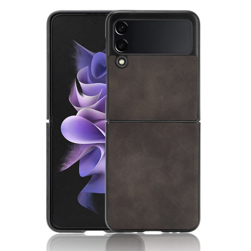 Case Samsung Galaxy Z Flip 3 5G Kotelot Flip Pehmeä Nahkaefekti