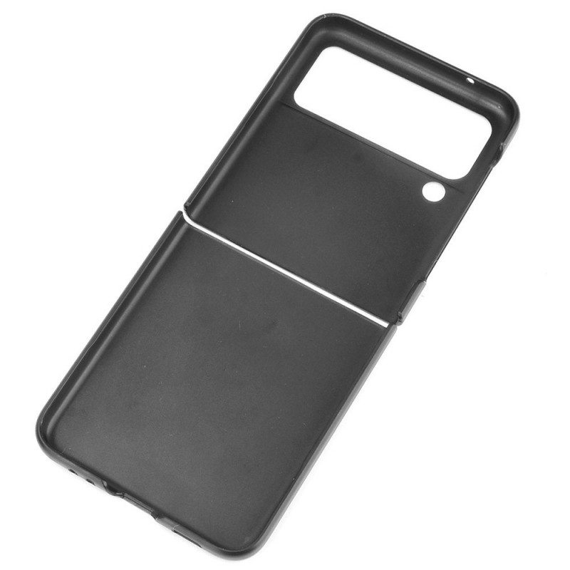 Case Samsung Galaxy Z Flip 3 5G Kotelot Flip Pehmeä Nahkaefekti