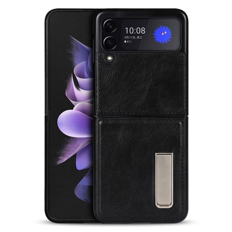 Case Samsung Galaxy Z Flip 3 5G Kotelot Flip Tyylikäs Nahkateline