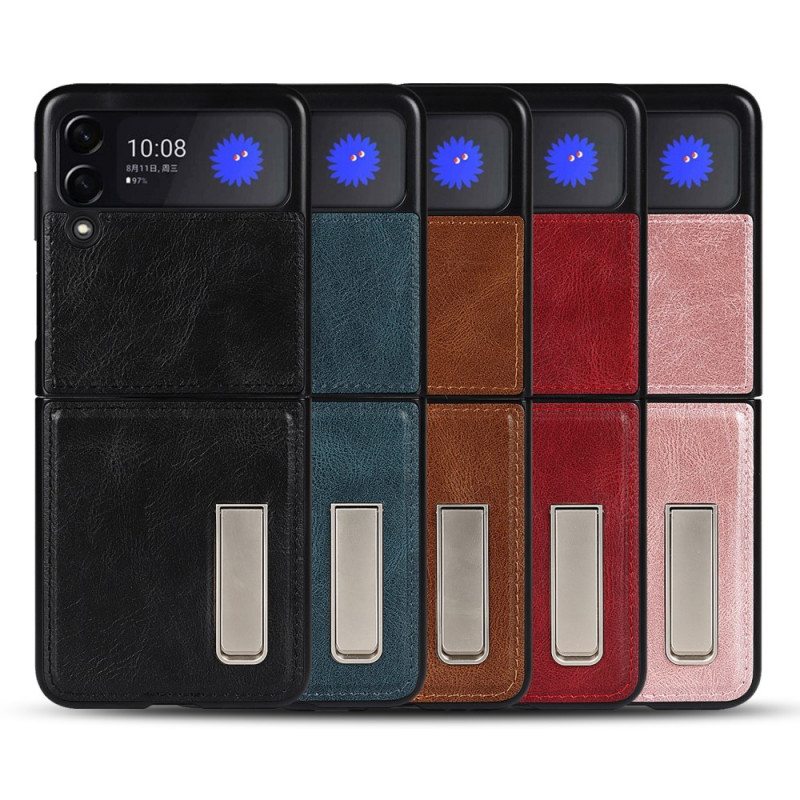 Case Samsung Galaxy Z Flip 3 5G Kotelot Flip Tyylikäs Nahkateline