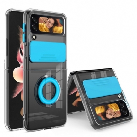 Case Samsung Galaxy Z Flip 3 5G Kotelot Flip Valokuvamoduulin Rengas Ja Kansi