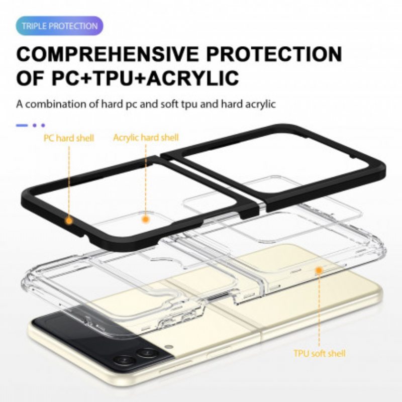 Kuori Samsung Galaxy Z Flip 3 5G Kotelot Flip Hybridiväriset Reunat