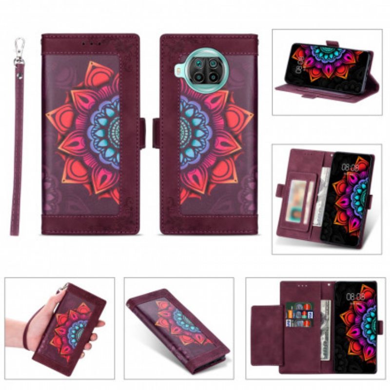 Flip Case Xiaomi Mi 10T Lite Suojaketju Kuori Strappy Mandala